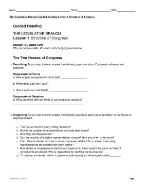 Part 3. . Guided reading activity the structure of congress lesson 4 congressional committees answer key